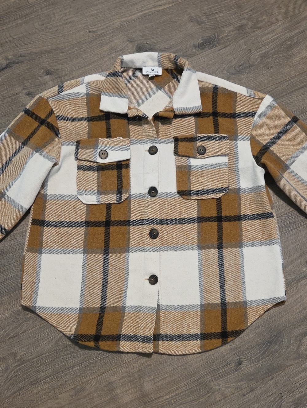 Urban Daizy Plaid Button Down Shacket